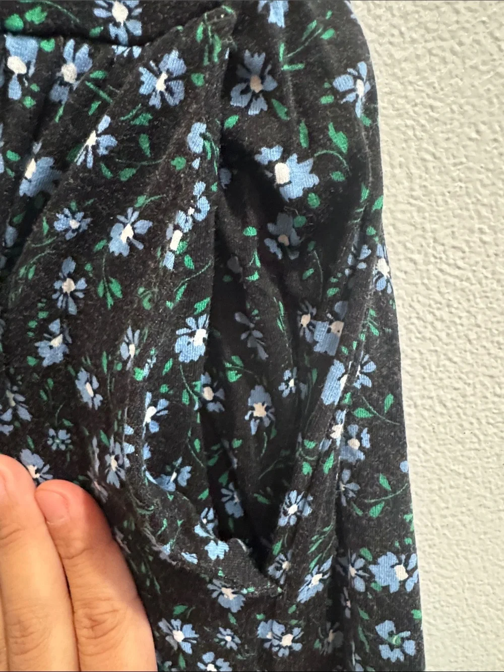 LOFT Jumpsuit Blue Floral Print size Large
